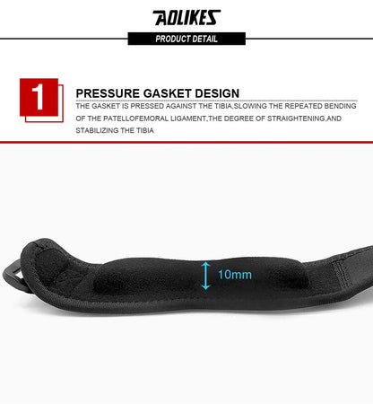 AOLIKES 1PCS Knee Braces for Knee Pain,Patella Knee Support Strap,Adjustable Patellar Tendon Stabilizer Band for Basketball