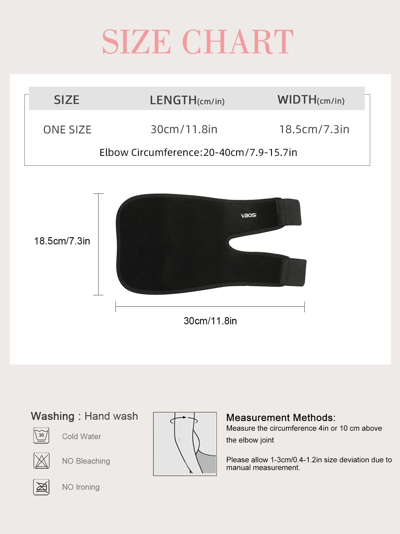 1 Pc Neoprene Elbow Brace, Support Wrap for Joint, Arthritis Pain Relief