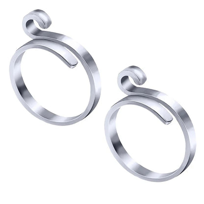 2pcs Adjustable Knitting Crochet Loop Ring Knittied Yarn Guide Finger Faster Holder Thimble Crocheters Thread Ring Sewing Tools