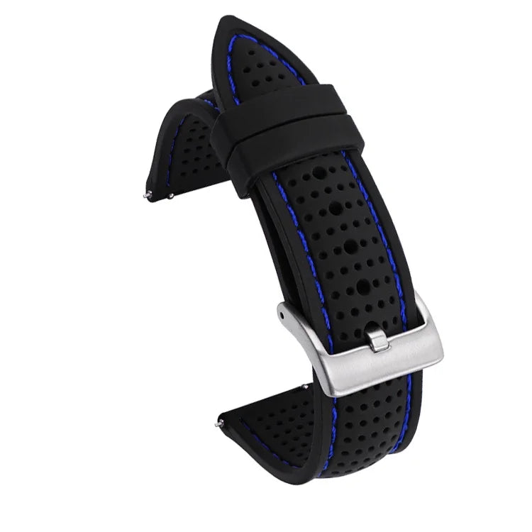Soft Silicone Rubber Watch Strap 20mm 22mm 24mm Men Women Sport Waterproof Breathable Wrist Band Quick Release Bracelet