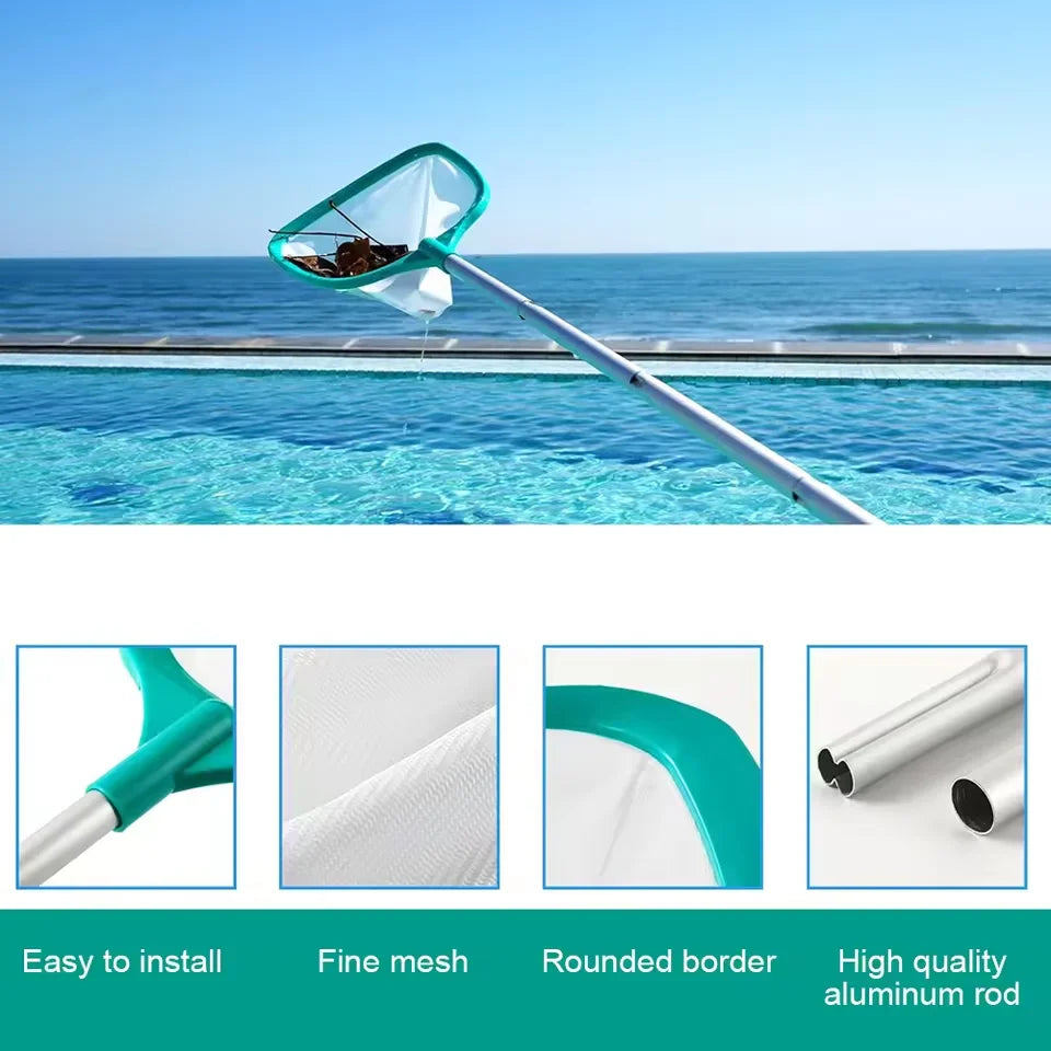 Pond Skimmer Net Summer Pool Skimmer Net With Retractable Pole Leaf Removal Garden Pond Professional Cleaning Tools