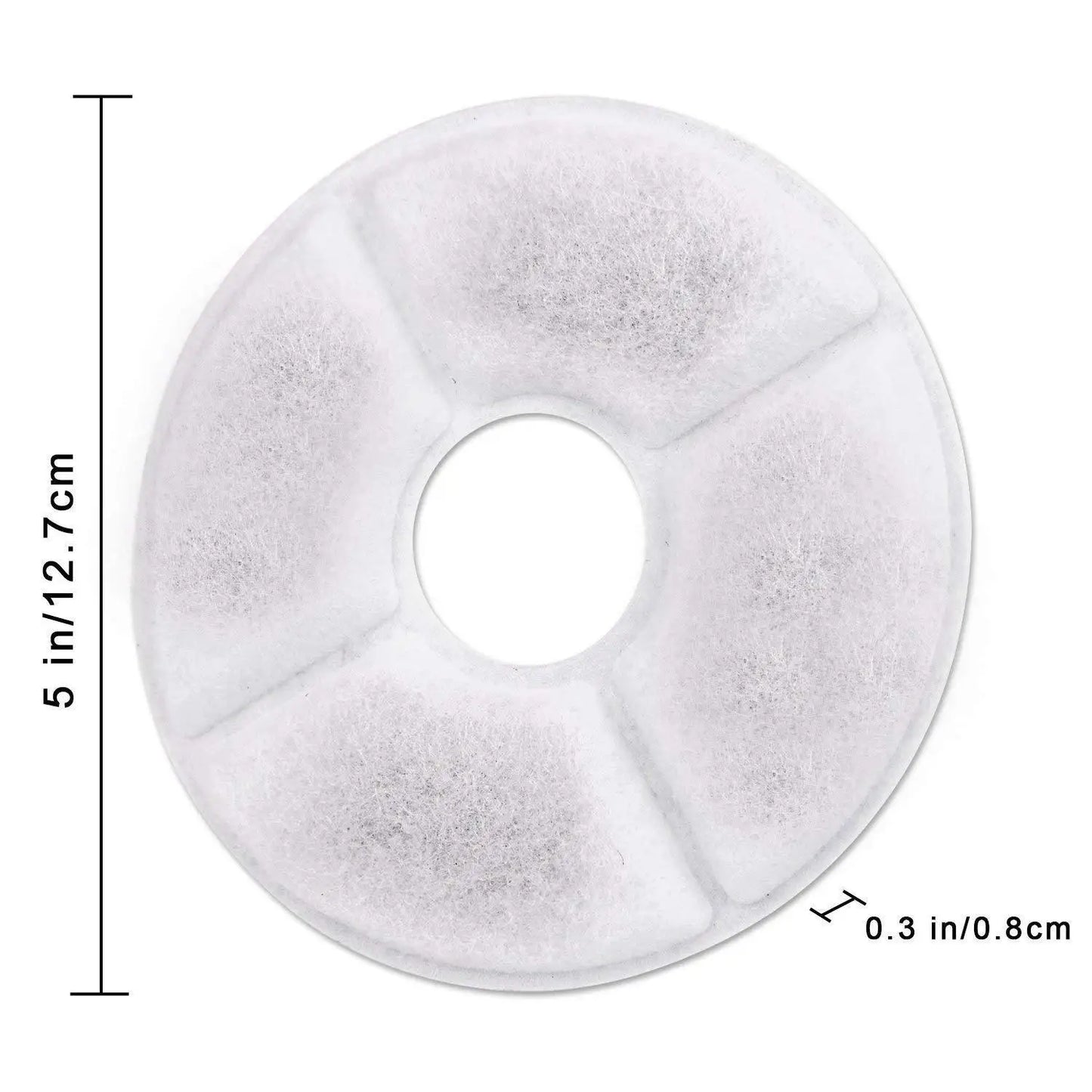 Replacement Activated Carbon Filter set 4/8/12pcs for Cat Water Drinking Fountain Replaced Filters Flower Pet Dog Round Fountain