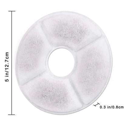 Replacement Activated Carbon Filter set 4/8/12pcs for Cat Water Drinking Fountain Replaced Filters Flower Pet Dog Round Fountain
