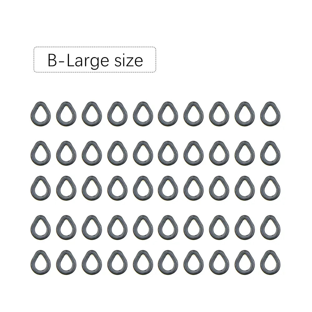 50pcs Carp Fishing Accessories Round Ring Swivels For Hair Chod Rig Pop up Bait Boilie Hook Swivels Connector Terminal Tackle