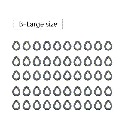 50pcs Carp Fishing Accessories Round Ring Swivels For Hair Chod Rig Pop up Bait Boilie Hook Swivels Connector Terminal Tackle