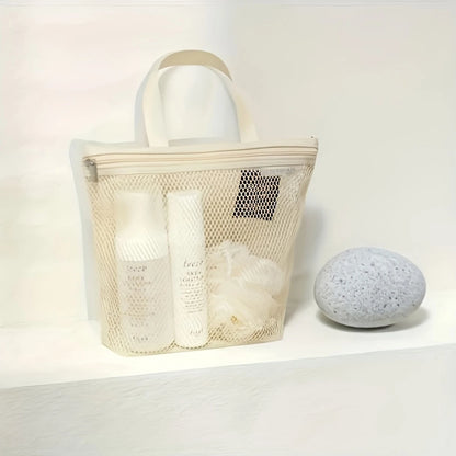 Portable makeup bag Mesh waterproof bath bag Gym bag Sundry storage bag Travel toiletry bag