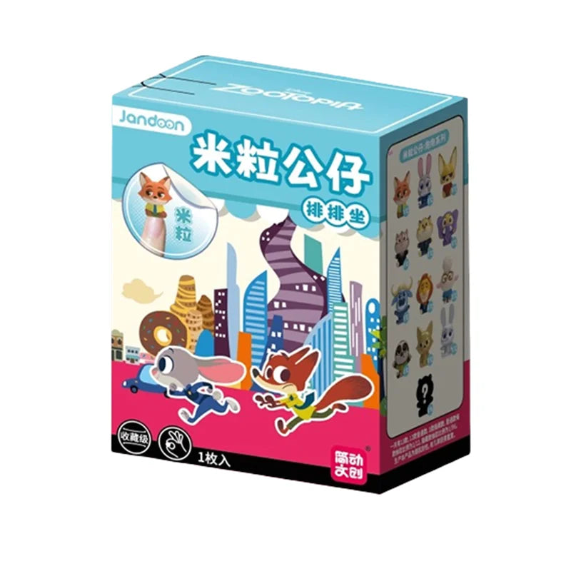 JANDOOM Disney Zootopia Judy Hopps Nick Wilde Bogo Clawhauser Anime Figur Model Rice Grain Doll Blind Box Toys Birthday Gifts