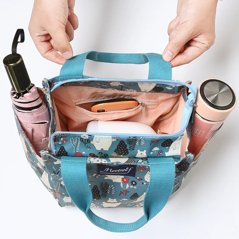 Rilibegan Lunch Bags Handbag Picnic Lunch Bags Bento Box For Family Outdoor Leisure Park Lunch Bag Big Capacity Family Lunch Bag