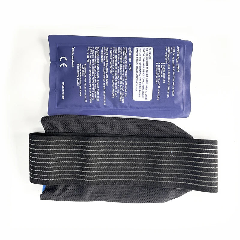 Gel Ice Packs With Elastic Strap Adjustable Wrap Hot Cold Compress Gel Packs For Shoulder Back Knee Neck Ankle