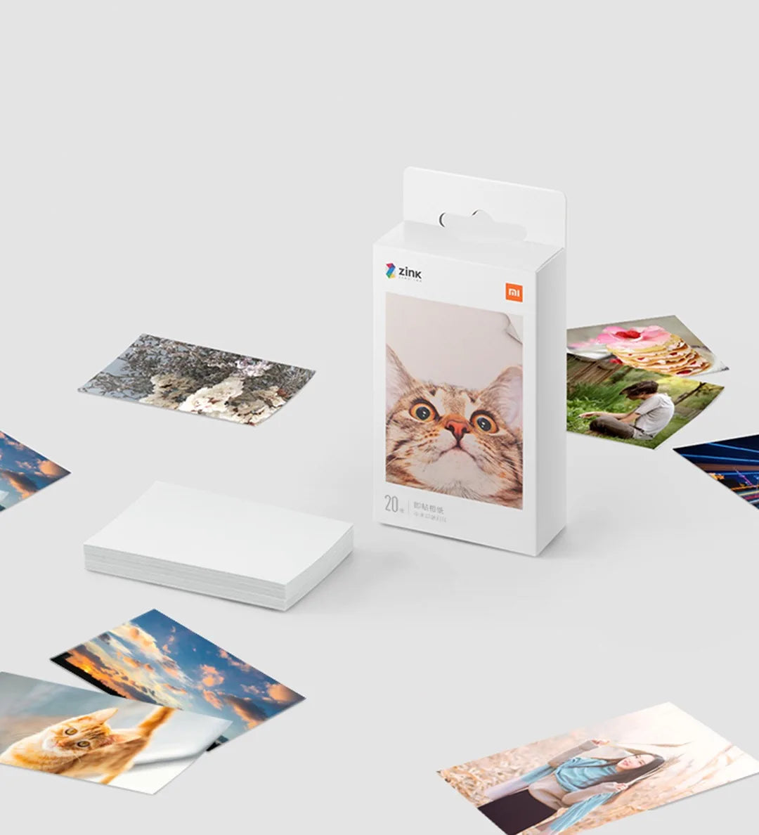 Original 100% Xiaomi ZINK Pocket Printer Paper Self-adhesive Photo Print 50pcs Sheets Xiaomi 3-inch Mini Pocket Photo Printer CN
