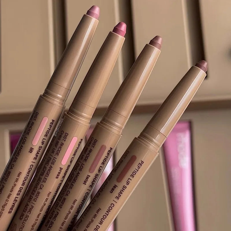 RhodeSkin Peptide Lip Shape Pen Lip Liner Long Lasting Lip Tint Pencil Pen Makeup Lipstick Powder Blusher Gloss Makeup Lipliner