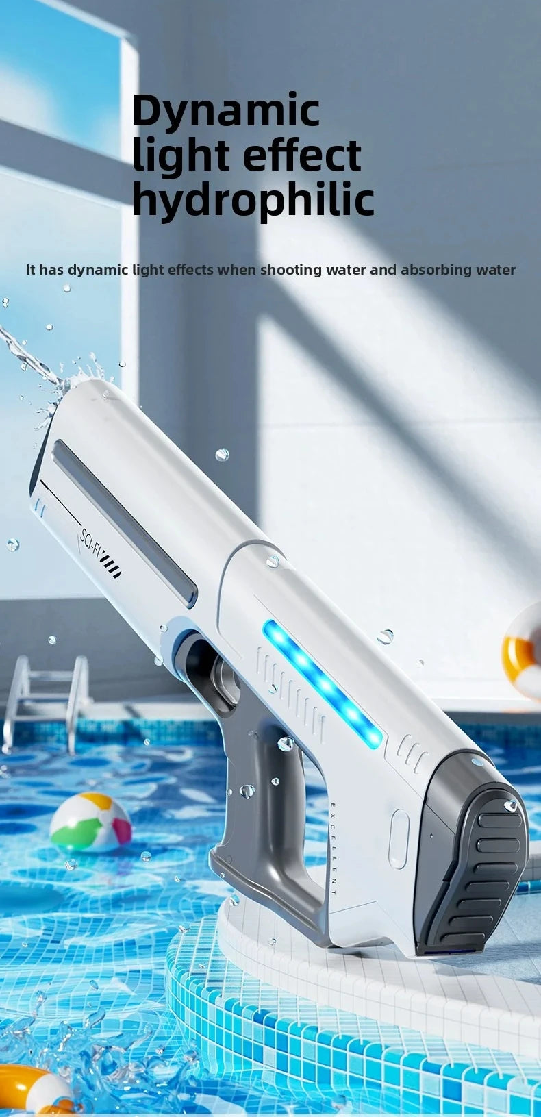 Electric Water Gun Toy for Adults Powerful Automatic Suction Water Blaster Summer Gift Beach Pool Garden Game Outdoor Fun Toy