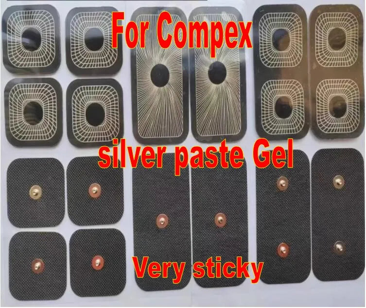 20pcs  New Self Adhesive TENS Electrode Square Larger Studded Pads for Compex Muscle Stimulator Machines