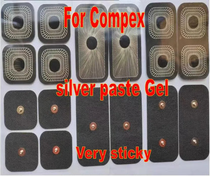 20pcs  New Self Adhesive TENS Electrode Square Larger Studded Pads for Compex Muscle Stimulator Machines