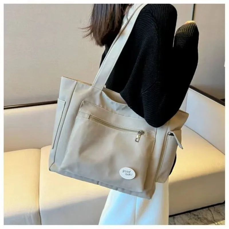 2025 Fashion Shoulder Bag for Women's Class Large Capacity Student Tote Bag  New Canvas Commuter Handbag Women Bag Eco Bag