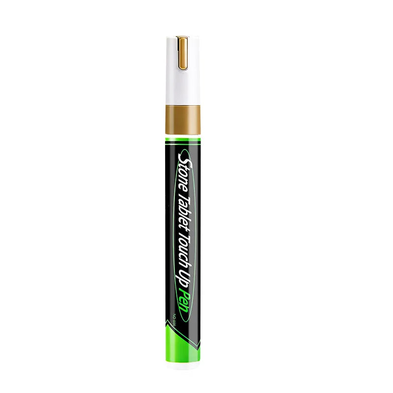 Golden Tombstone Marker Inscription Restoration Pen,  Weatherproof Tracing Pen Quick-Dry Touch Up Paint Pen for Granite Stone