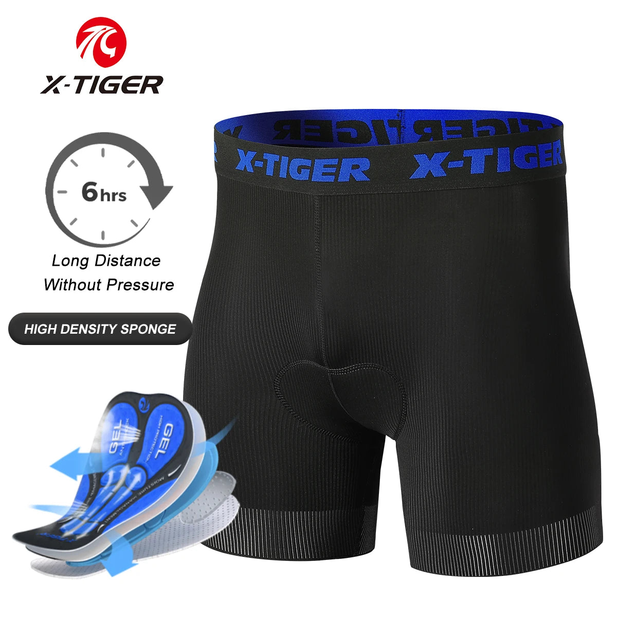 X-TIGER Cycling Shorts Breathable Mesh Cycling Underwear Gel Pad Shockproof MTB Bike Shorts Bicycle Underwear