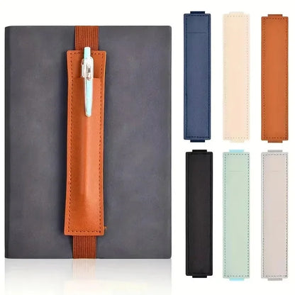 Leather Adjustable Elastic Band Pen Holder, Pen Pouch For Planner, Pen Holder For Notebook, Notebook Pen Holder