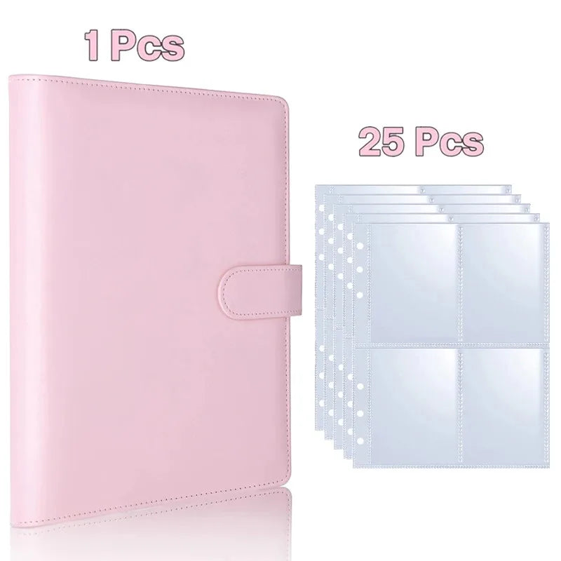25pcs Page(4 Grids) Photo Card A5-Binder Kpop Photo Albums Idol Cards Loose-leaf Collect Book Binder Binder Photocard Holder