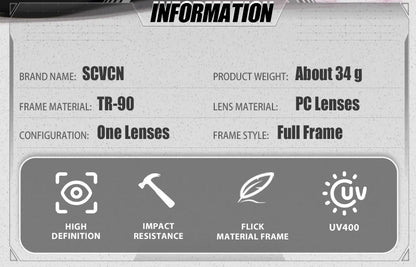 SCVCN Cycling Glasses Outdoor Sports Bicycle Sunglasses UV400 Running Eyewear Men MTB Cycling Sunglasses Road Bike Glasses