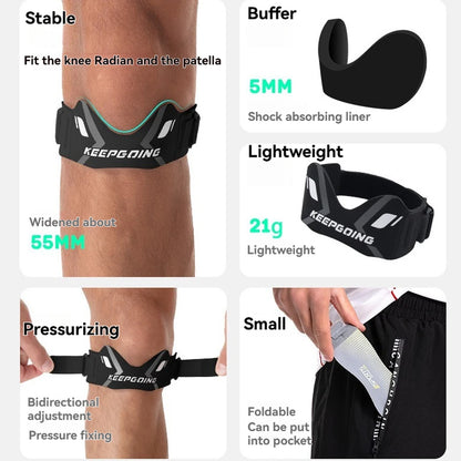 GTUBIKE 1PCS Patella Band Protection Kneecap Knee Tendon Support Strape Brace Adjustable Absorption Compression Pad Basketball