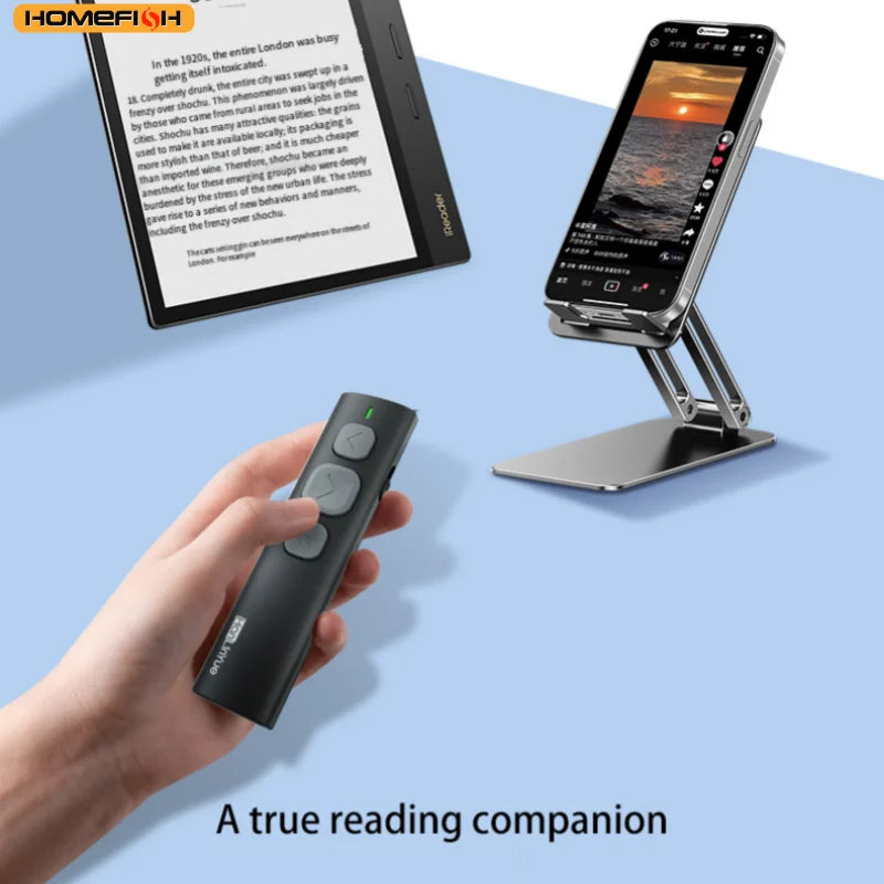 BT Page Turner, e-book reader, smartphone Bluetooth remote control, support for sliding short videos, Android/iOS mobile phones