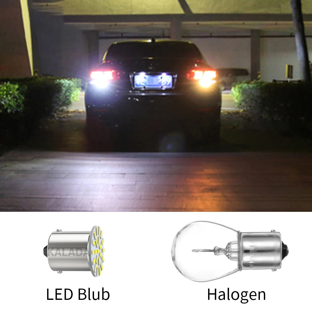 10pcs 24V LED 1156 BA15S 1157 BAY15D Car LED Lights 22*3014SMD For Truck Bus RV Bulbs DRL Daytime Running Tail Signal Lamp White