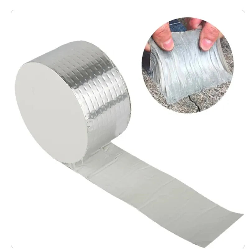 1 Roll Butyl Tape Self-adhesive Waterproof Aluminum Foil Leak Plugging Color Steel Roof Leak Repahandwir Material Handwork