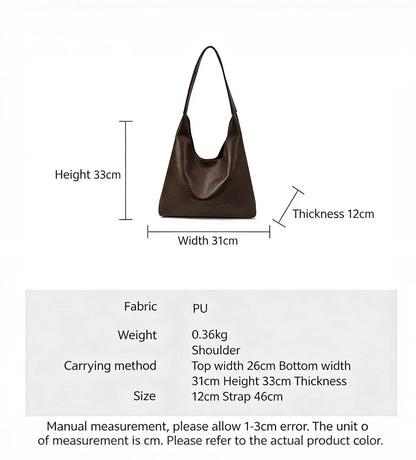 Homefish New Tote bag 100 hand bill of lading shoulder women's bag retro simple large bag Tote bag