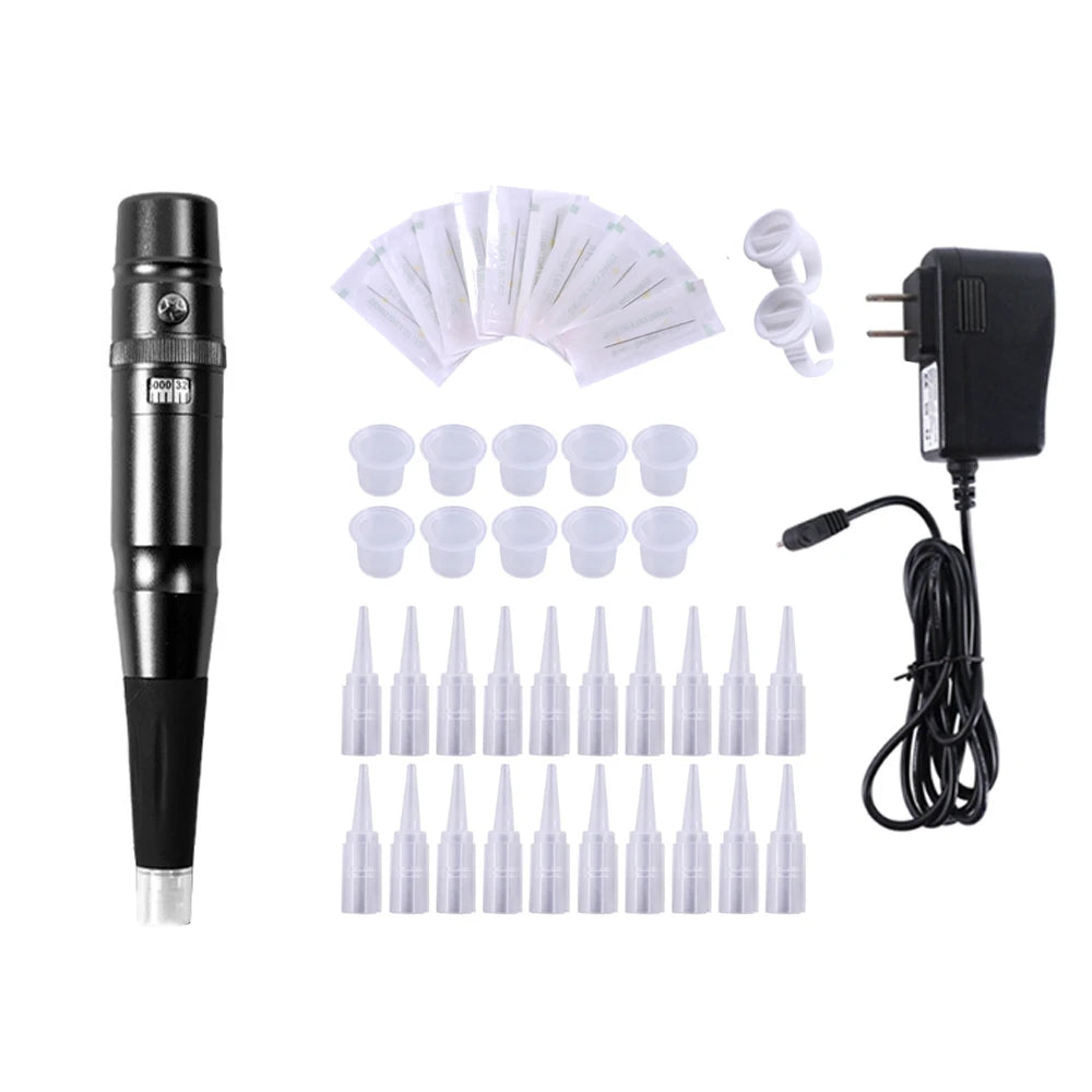 Permanent makeup Machine Rotary Tattoo Machines Pen Semi-PMU pens Eyebrow Lip Piercing Gun Tatuagem Microblading Supplies Kit