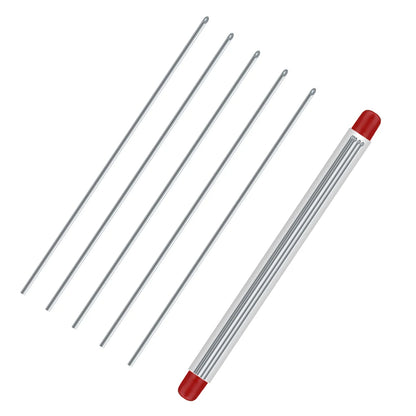 5-20Pcs Earthworm Hooking Needle Stainless Steel Earthworm Gas Needle Portable Hollow Fishing Worm Penetrating Driller Fish Tool
