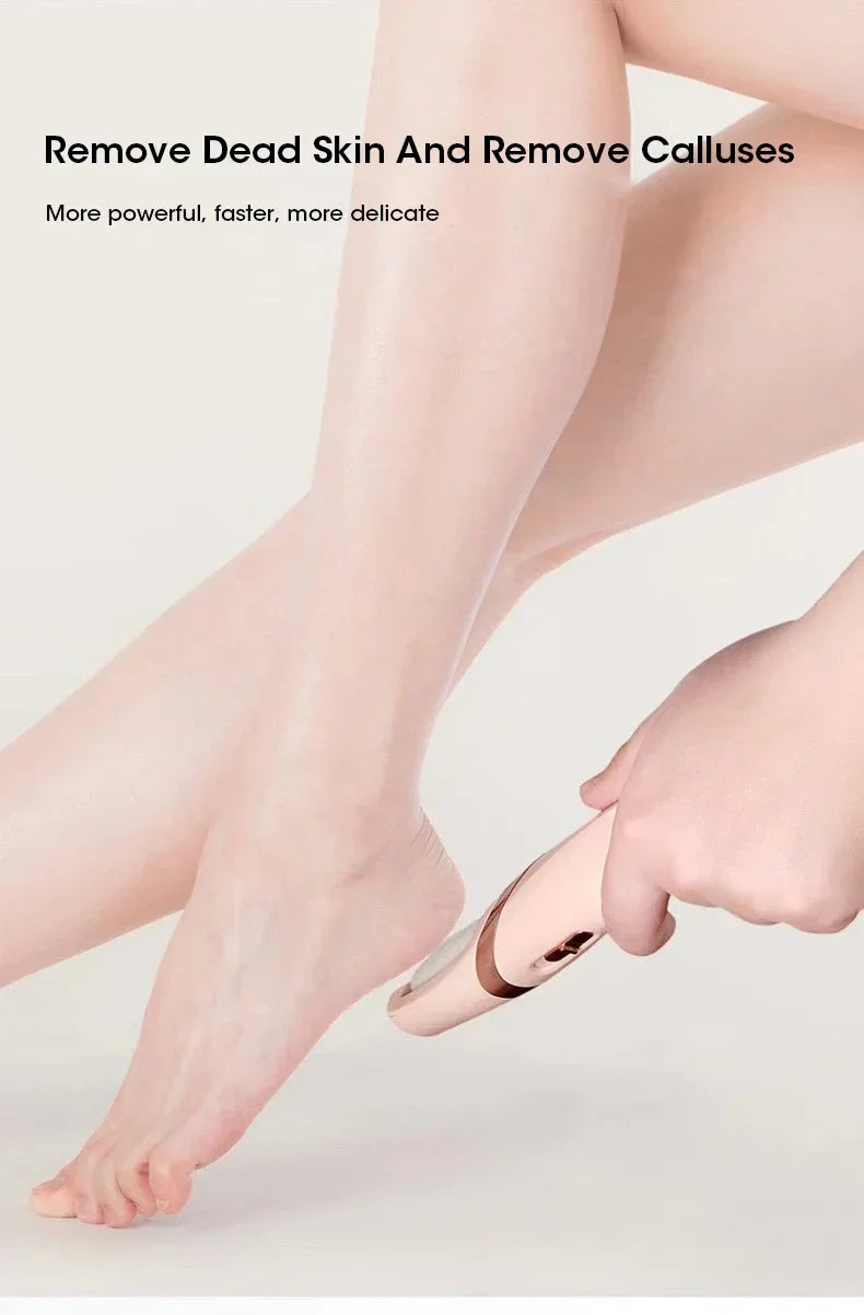NEW in USB Electric Dead Skin Pedicure Automatic Foot Grinder Rechargeable Roller Feet Pedicure Tool with Removable Roller Heads