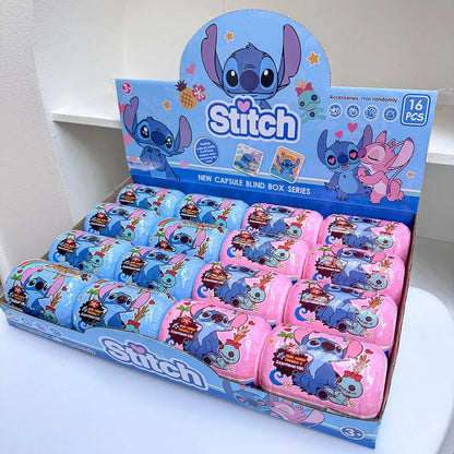 Disney New Stitch Blind Box Capsules Surprise Backpack Accessories Keychain Pendant Doll Hanging Rope Doll Toy Gifts Trendy Play
