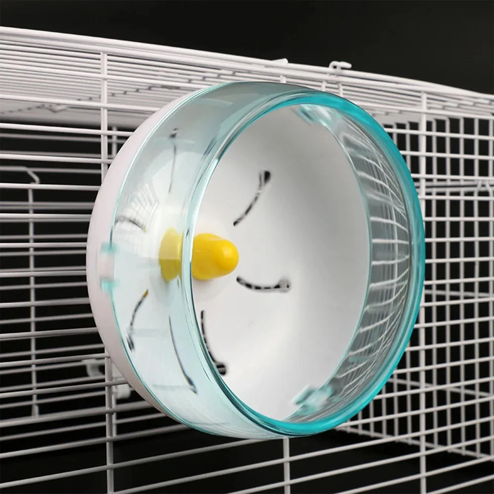 Hamster Wheel Running Disc Toy Sport Running Silent Transparent Small Pet Rotatory Jogging Wheel Toys Pet Hamster Cage Supplies