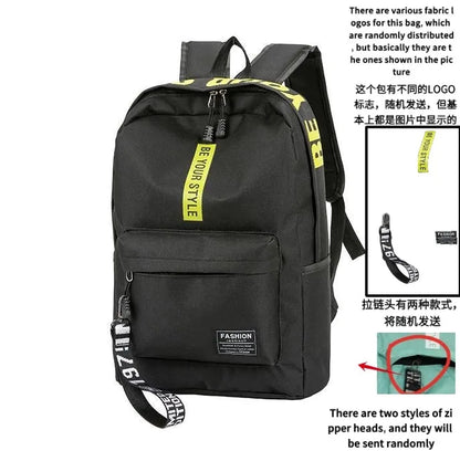 Fashion trend backpack backpack for men and women junior high school high school student bag large capacity korean version of th