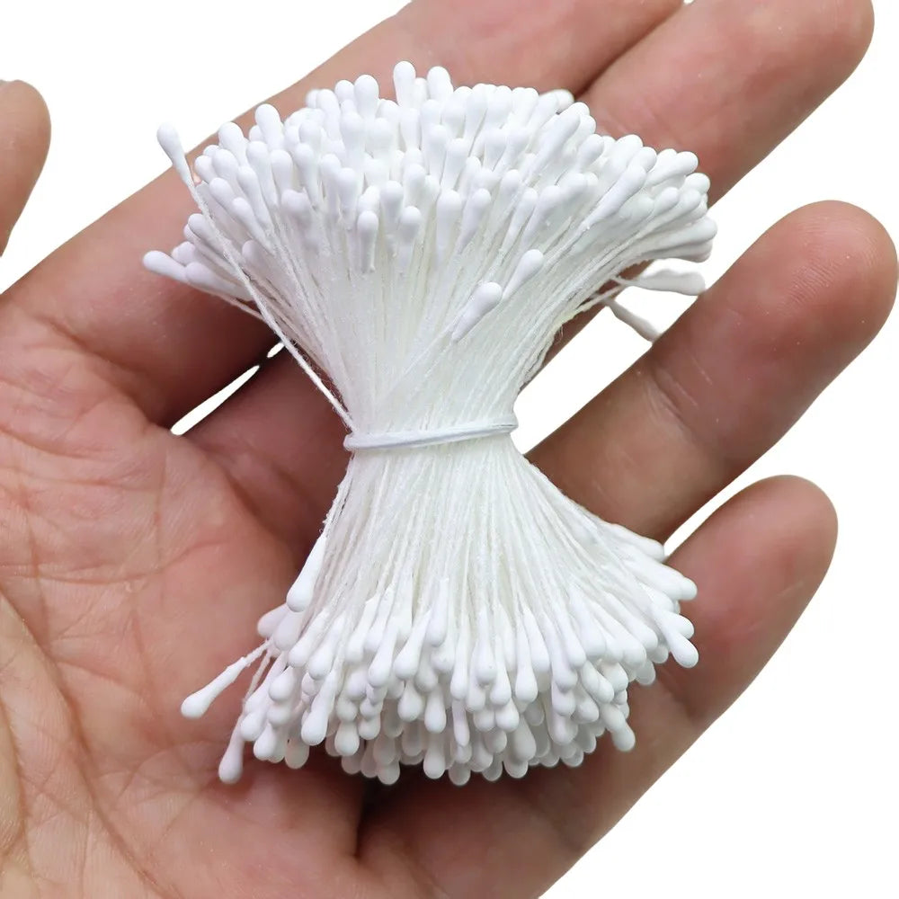 400pcs 2mm Moulti Options Artificial Flower stamen Mini Pearl Floral pistil For Wedding Party Home Decoration DIY Accessories