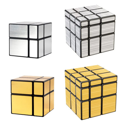 SENGSO Mirror Magic Cube 2x2 3x3 Golden Silver Magic Cubo Profession Puzzle High Quality Children's Toys