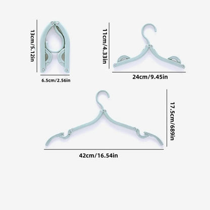 5pcs/10pcs Foldableable Portable Clothes Hanger Travel Portable Clothes Hanging Rack Multi-functional Storage Home Business Trip