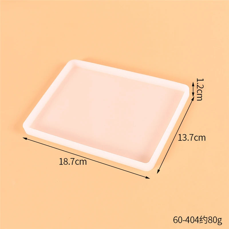 Round Square Rectangle Heart Coaster Silicone Mold Epoxy Resin Mold for DIY Jewelry Storage Base Making Cup Tray Home Decoration