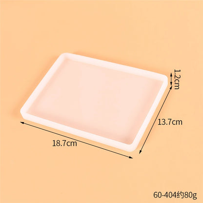 Round Square Rectangle Heart Coaster Silicone Mold Epoxy Resin Mold for DIY Jewelry Storage Base Making Cup Tray Home Decoration