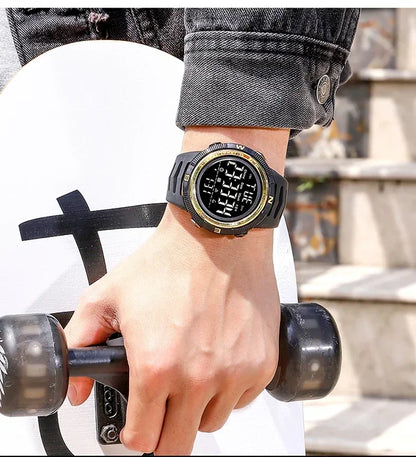 SANDA 6014 Countdown Waterproof Digital Mens Wristwatches Military Sport Watch for Men Clock Shockproof Relojes Para Hombre