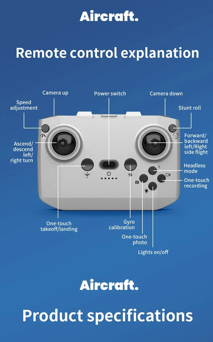 New Hot Mini Drone WIFI FPV Hover Professional 4K Camera Pocket Coloful Lights Dron Rc Plane Foldable Quadcopter RC Toys Gifts