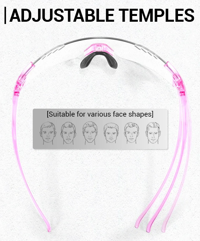 SCVCN Red Photochromic Sunglasses Cycling Glasses Sports for Men Mountain Bike Road Bicycle Eyewear Fashion Goggles MTB UV400