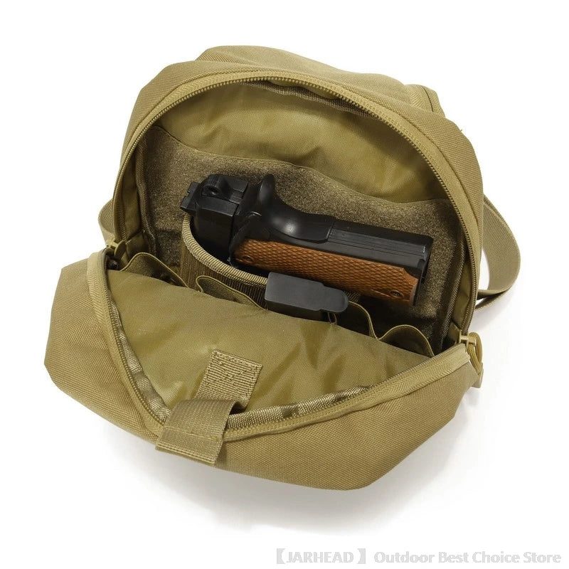 New Tactical Chest Bag Pistol Holster Concealed Gun Carry Pouch Crossbody EDC Pack Convertible Backpack For Hunting Camping