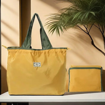 Ultra Lightweight & Compact Grocery Bag - Fold into Pocket, Eco-Friendly Shopping Tote with Zipper