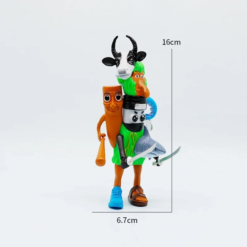 Italian Tung Tung Tung Sahur Figurine Model Tralalero Tralala Brainrot Monster Fusion Edition Anime Action Figure Ornament Toys