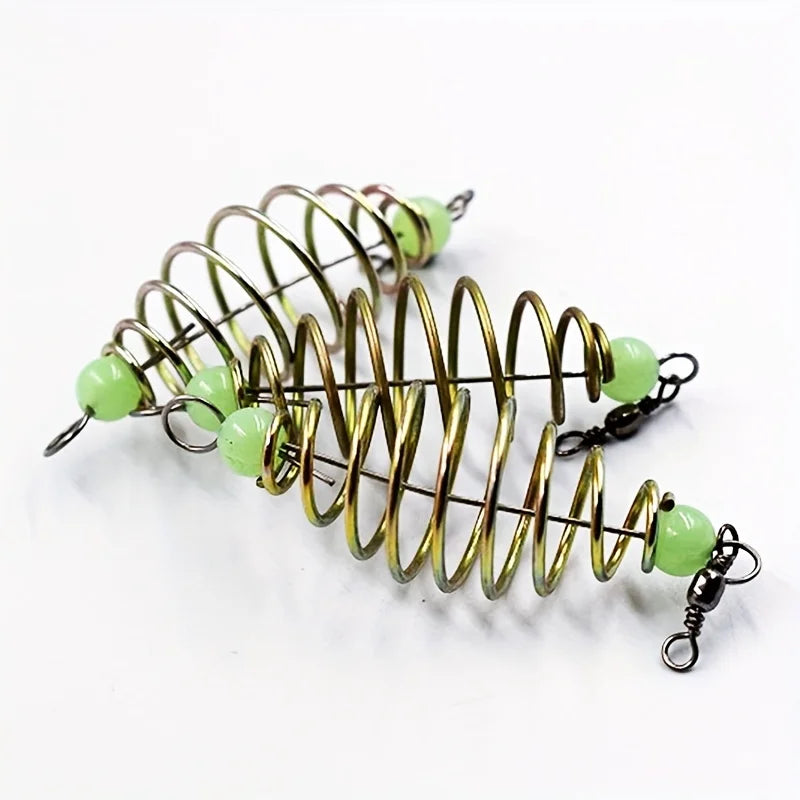 5Pcs Spring Feeder Basket Fishing Bait Trap Cage Holder Lure Bait Cage for Carp Fishing Tackle Accessories Easy Bait Loading