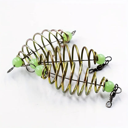 5Pcs Spring Feeder Basket Fishing Bait Trap Cage Holder Lure Bait Cage for Carp Fishing Tackle Accessories Easy Bait Loading
