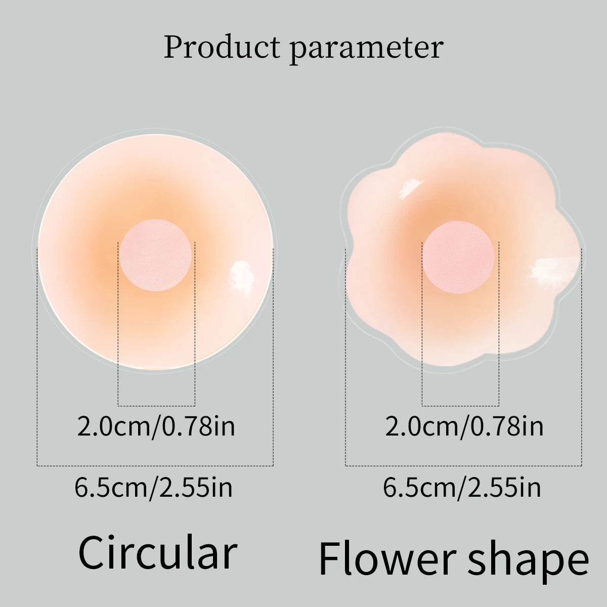 2/6/10 Reusable Silicone Nipple Patches, Seamless Self-adhesive Anti Protrusion Nipple Patches, Women's Underwear Accessories