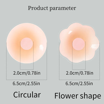 2/6/10 Reusable Silicone Nipple Patches, Seamless Self-adhesive Anti Protrusion Nipple Patches, Women's Underwear Accessories